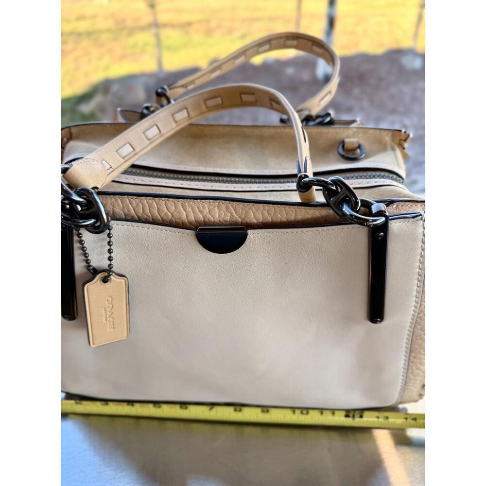 Coach Dreamer Rogue Colorblock Whipstitch Suede Calf Leather